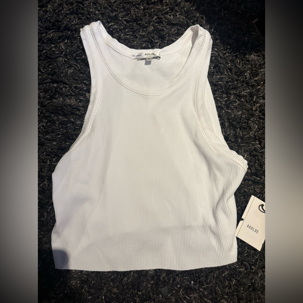 Agolde cropped bailey tank ribbed size xl